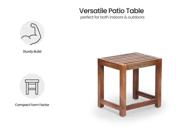 Nico Set of 2 Solid Wood Chairs and 2 Stools